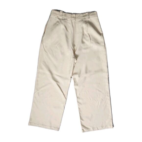 Nwt Sezane Loulou Trousers Ecru Cream High Rise Wide Legs Size 40/Us 8 Read Pls - Picture 4 of 12